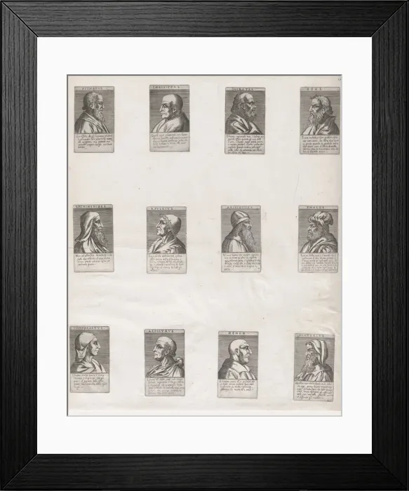 Framed Print : Speculum Romanae Magnificentiae: Portraits of the Ancient Philosophers, 16th century Framed Print : Speculum Romanae Magnificentiae: Portraits of the Ancient Philosophers, 16th century