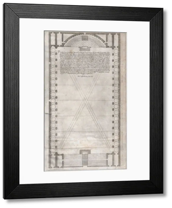 Framed Print : Speculum Romanae Magnificentiae: Plan of the Vatican Teatro Framed Print : Speculum Romanae Magnificentiae: Plan of the Vatican Teatro