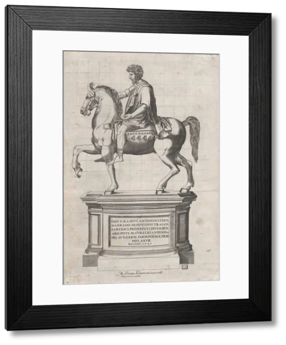 Framed Print : Speculum Romanae Magnificentiae: Marcus Aurelius, 16th century. 16th century Framed Print : Speculum Romanae Magnificentiae: Marcus Aurelius, 16th century. 16th century