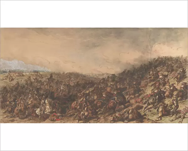 Battle Scene (Waterloo), 1815-66. Creator: Hippolyte Bellangé