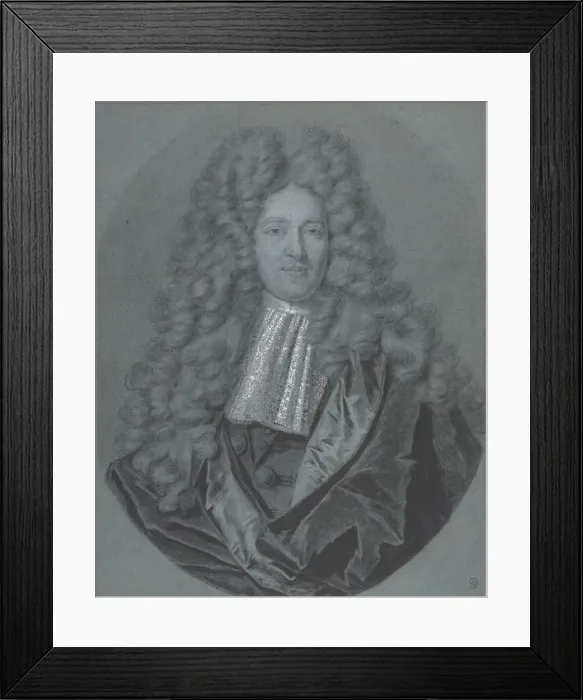 Framed Print : Bust of a Gentleman in an Oval Field, n. d Creator: Hyacinthe Rigaud Framed Print : Bust of a Gentleman in an Oval Field, n. d Creator: Hyacinthe Rigaud