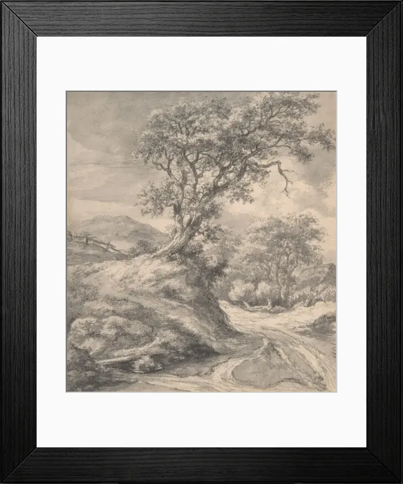 Framed Print : Dune Landscape with Oak Tree, 1650-55. Creator: Jacob van Ruisdael Framed Print : Dune Landscape with Oak Tree, 1650-55. Creator: Jacob van Ruisdael