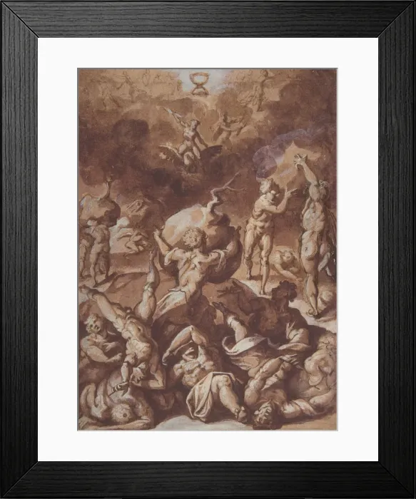 Framed Print : Jupiter Fighting the Giants. 1540-96. Creator: Jacopo Zucchi Framed Print : Jupiter Fighting the Giants. 1540-96. Creator: Jacopo Zucchi