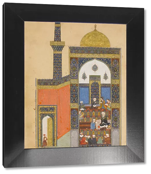 Laila and Majnun at School, Folio from a Khamsa (Quintet) of Nizami, A. H. 835  /  A. D