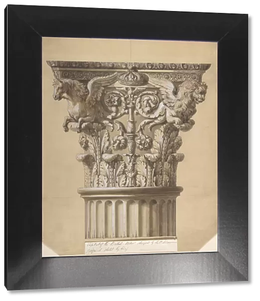 The British Order: Elevation of a Capital and Part of the Fluted Shaft, 1762