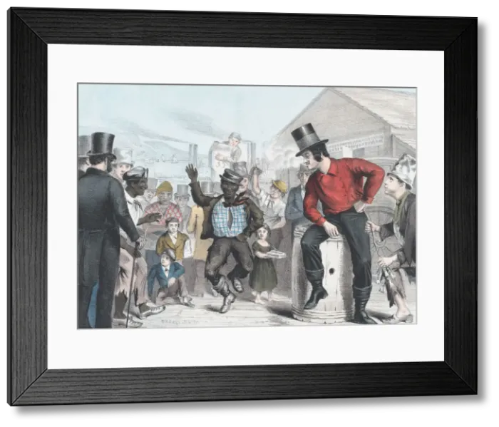 Framed Print : Dancing for Eels, 1848. Creator: James Brown Framed Print : Dancing for Eels, 1848. Creator: James Brown