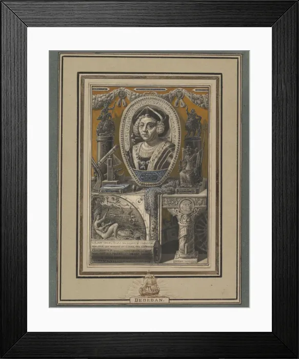Framed Print : Christopher Columbus, n. d Creator: Jean-Baptiste Dedeban Framed Print : Christopher Columbus, n. d Creator: Jean-Baptiste Dedeban