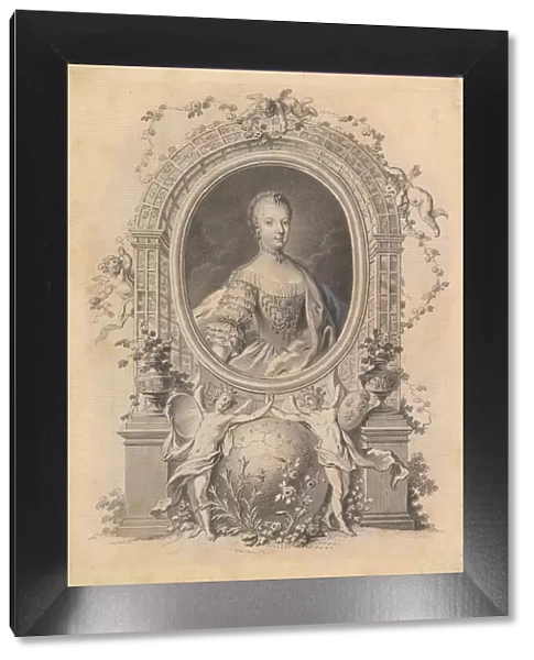 Portrait of Queen Marie-Antoinette in an ornamental frame, late 18th century