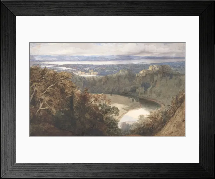 Framed Print : View of Chepstow, Wales, 1834. Creator: John Scarlett Davis Framed Print : View of Chepstow, Wales, 1834. Creator: John Scarlett Davis