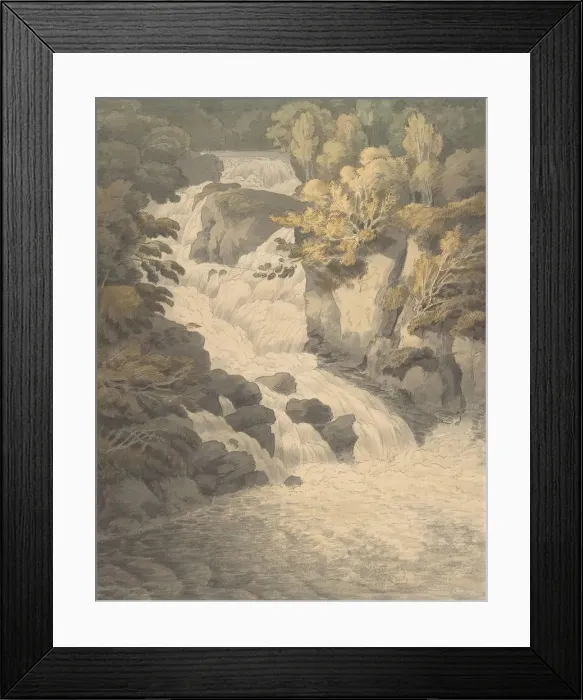 Framed Print : Cascade of the Aray at Inveraray (Scotland), June 30, 1791. Creator: John White Abbott Framed Print : Cascade of the Aray at Inveraray (Scotland), June 30, 1791. Creator: John White Abbott