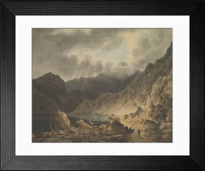 Framed Print : Storm Over A Lake, 1800-1811. Creator: Attributed to Joseph Barber Framed Print : Storm Over A Lake, 1800-1811. Creator: Attributed to Joseph Barber