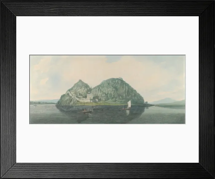 Framed Print : Dumbarton Rock from the South, 1788. Creator: Joseph Farington Framed Print : Dumbarton Rock from the South, 1788. Creator: Joseph Farington