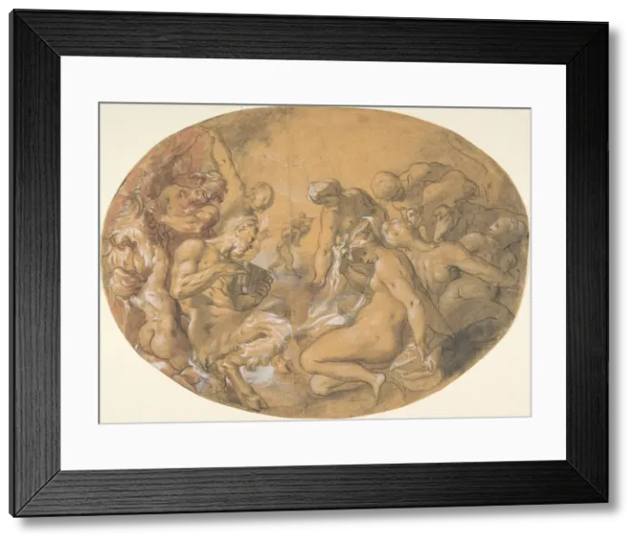 Framed Print : Satyrs and Nymphs, ca. 1599. Creator: Joseph Heintz the Elder Framed Print : Satyrs and Nymphs, ca. 1599. Creator: Joseph Heintz the Elder