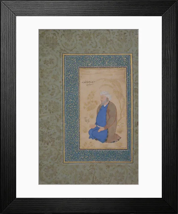 Framed Print : Portrait of Ustad Muhammad Ali, 17th century. Creator: Unknown