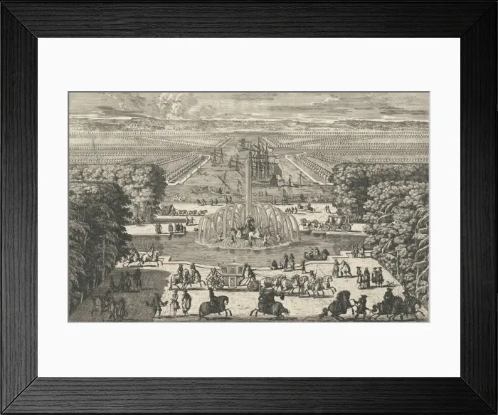 Framed Print : Le Bassin d Apollon [The Fountain of Apollo, Versailles], 1680s. Creator: Adam Perelle