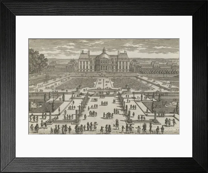 Framed Print : View of Vaux-Le-Vicomte, 1680s. 1680s. Creator: Adam Perelle Framed Print : View of Vaux-Le-Vicomte, 1680s. 1680s. Creator: Adam Perelle
