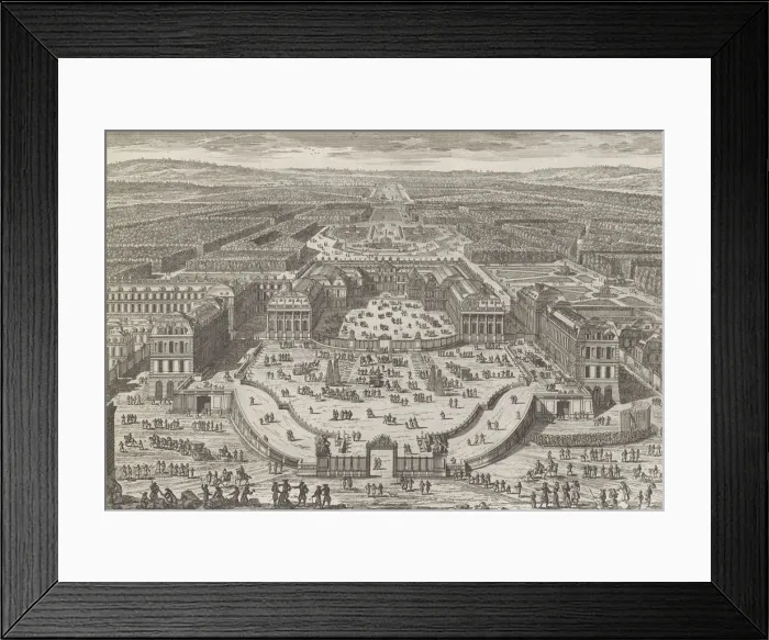 Framed Print : Veüe generale du chateau de Versailles, 1680s. 1680s. Creator: Adam Perelle Framed Print : Veüe generale du chateau de Versailles, 1680s. 1680s. Creator: Adam Perelle