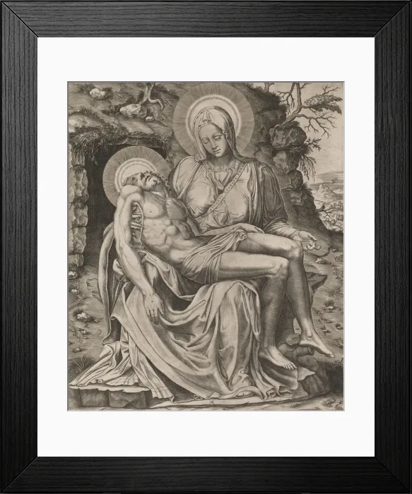 Framed Print : Vatican Pieta, 1566. Creator: Adamo Scultori Framed Print : Vatican Pieta, 1566. Creator: Adamo Scultori