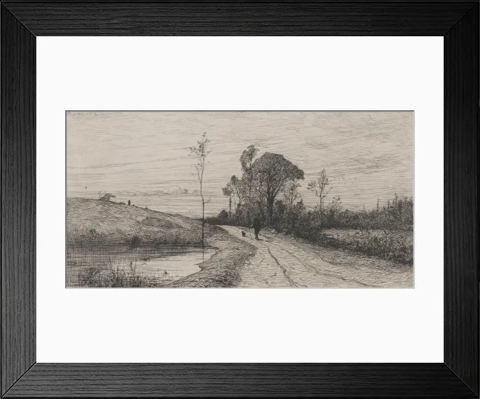 Framed Print : The New Pond Near Creys (Isere), 1864. Creator: Adolphe Appian Framed Print : The New Pond Near Creys (Isere), 1864. Creator: Adolphe Appian