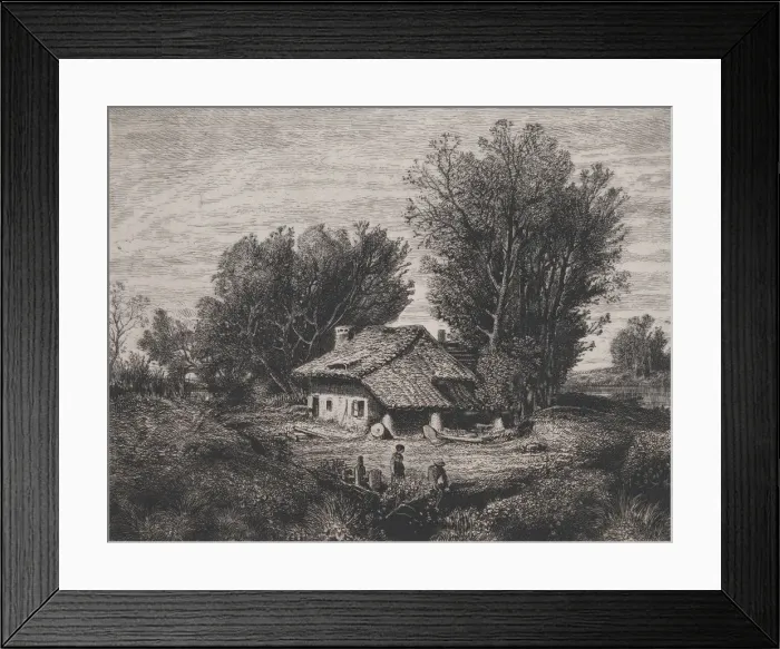 Framed Print : Landscape, 1862-76. Creator: Adolphe Balfourier