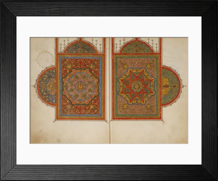 Framed Print : A Manuscript of Five Sections of a Qur an, 18th century. Creator: Unknown Framed Print : A Manuscript of Five Sections of a Qur an, 18th century. Creator: Unknown