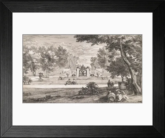 Framed Print : Grand Garden View. Creator: Abraham Genoels II Framed Print : Grand Garden View. Creator: Abraham Genoels II