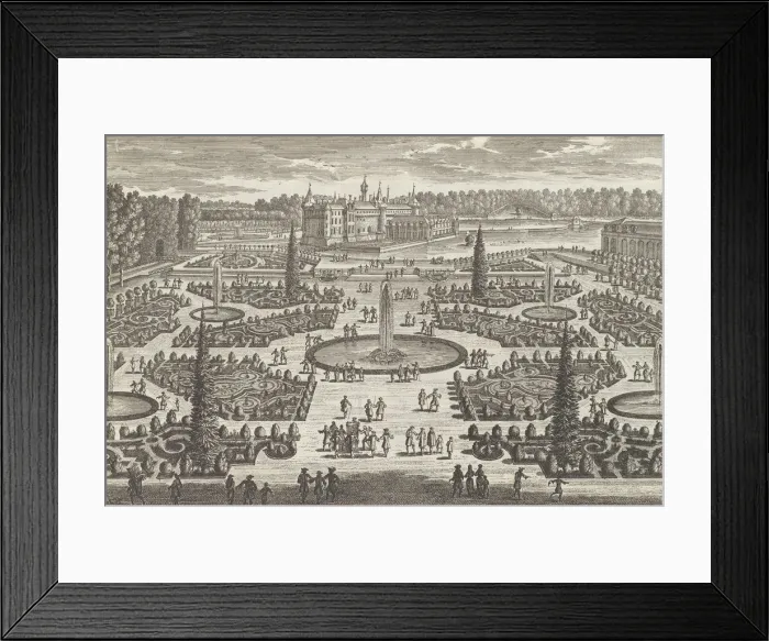 Framed Print : Le Parterre de l Orangerie de Chantilly, 1680s. 1680s. Creator: Adam Perelle Framed Print : Le Parterre de l Orangerie de Chantilly, 1680s. 1680s. Creator: Adam Perelle