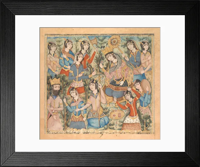 Framed Print : Solomon and the Queen of Sheba, early 19th century. Creator: Unknown Framed Print : Solomon and the Queen of Sheba, early 19th century. Creator: Unknown