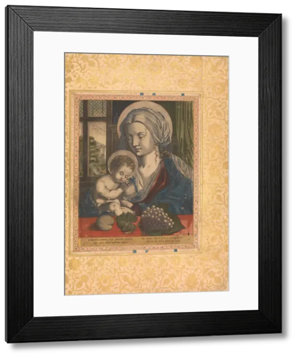 Framed Print : Virgin and Child, Folio from the Bellini Album, ca. 1600. Creator: Unknown Framed Print : Virgin and Child, Folio from the Bellini Album, ca. 1600. Creator: Unknown