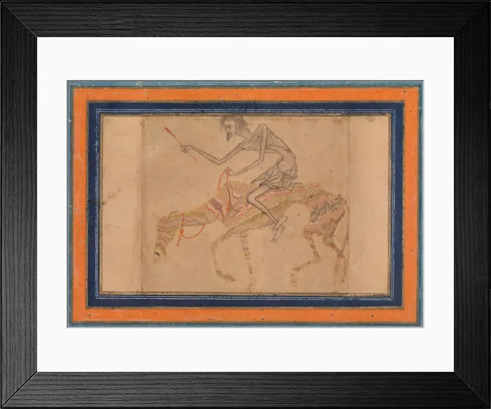 Framed Print : Emaciated Horse and Rider, ca. 1625. Creator: Unknown Framed Print : Emaciated Horse and Rider, ca. 1625. Creator: Unknown