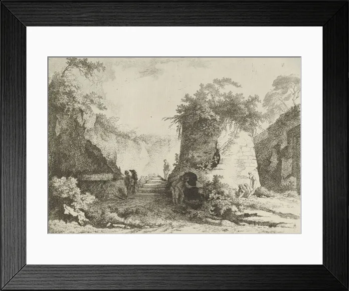 Framed Print : Vue du Tombeau de Virgile from Differentes vues dessined apres nature Framed Print : Vue du Tombeau de Virgile from Differentes vues dessined apres nature
