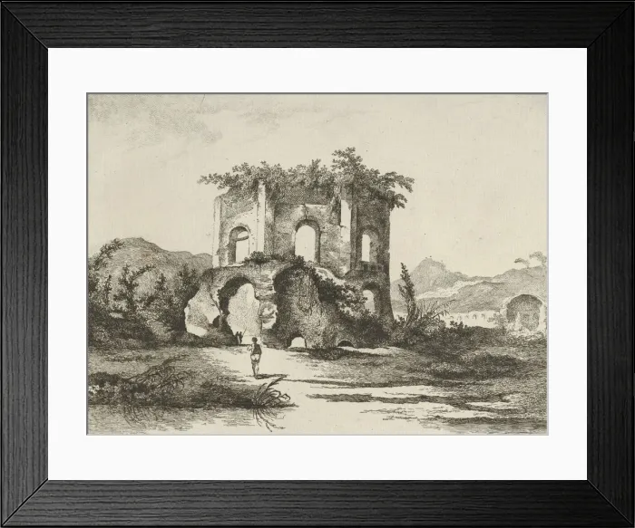 Framed Print : Vue d un temple... dedieaDiane from Differentes vues dessiné Framed Print : Vue d un temple... dedieaDiane from Differentes vues dessiné