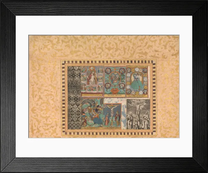 Framed Print : Six Devotional Scenes, Folio from the Bellini Album, ca. 1600. Creator: Unknown Framed Print : Six Devotional Scenes, Folio from the Bellini Album, ca. 1600. Creator: Unknown