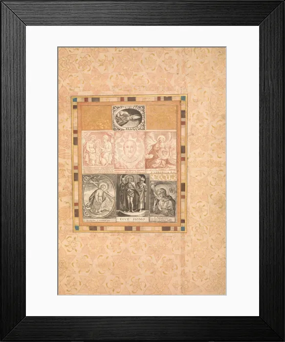 Framed Print : Seven Devotional Scenes, Folio from the Bellini Album, ca. 1600. Creator: Unknown Framed Print : Seven Devotional Scenes, Folio from the Bellini Album, ca. 1600. Creator: Unknown
