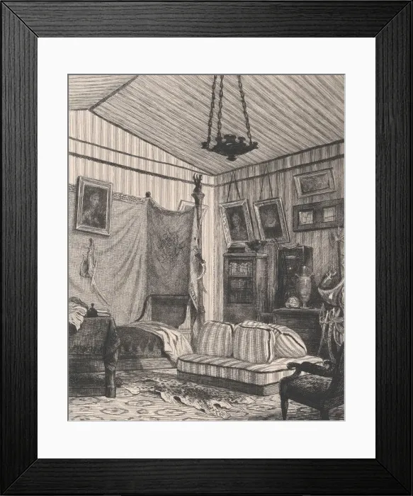 Framed Print : L appartement du Comte de Mornay, 1873. Creator: Adolphe Martial Potemont Framed Print : L appartement du Comte de Mornay, 1873. Creator: Adolphe Martial Potemont