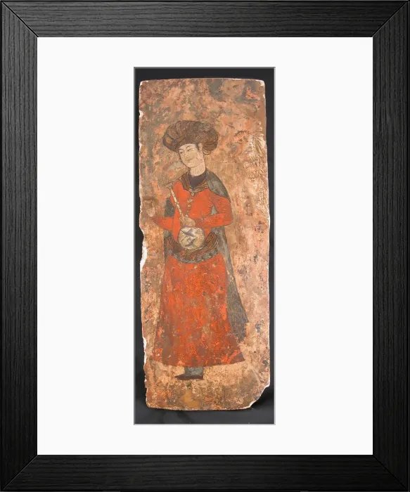 Framed Print : Man Holding a Bottle and a Cup, 16th-17th century. Creator: Unknown Framed Print : Man Holding a Bottle and a Cup, 16th-17th century. Creator: Unknown