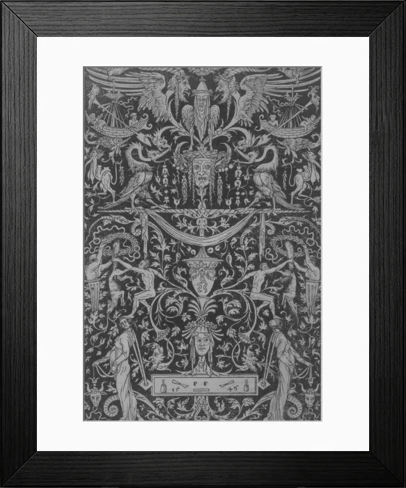 Framed Print : Ornament Print Panel, early 16th century. early 16th century. Creator: Peter Flotner Framed Print : Ornament Print Panel, early 16th century. early 16th century. Creator: Peter Flotner