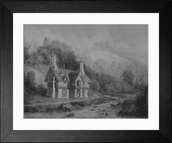 Framed Print : Rural Architecture, or a Series of Designs for Ornamental Cottages, 1823. 1823