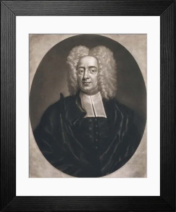 Framed Print : Cottonus Matheris (Cotton Mather), 1728. 1728. Creator: Peter Pelham Framed Print : Cottonus Matheris (Cotton Mather), 1728. 1728. Creator: Peter Pelham