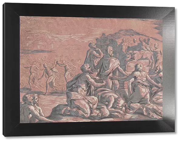 Elijah challenging the prophet to a sacrifice, ca. 1729. ca. 1729