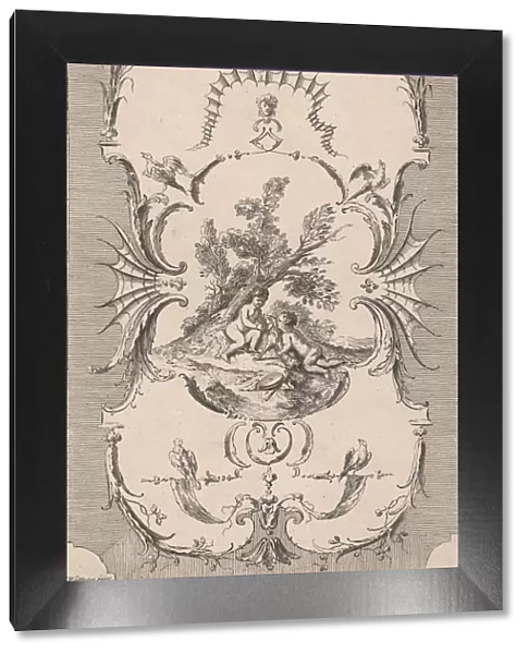 Design for Wallpaper 'L Innocent Badinage, or Boys at Play', ca. 1745-50. ca