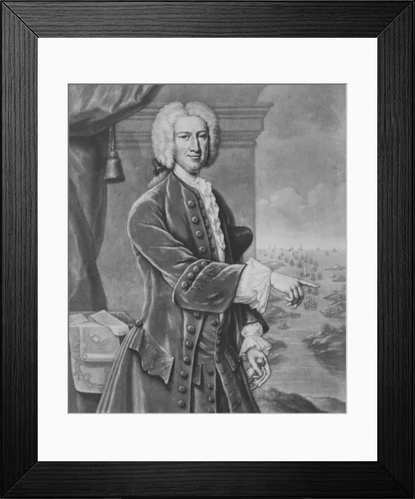 Framed Print : William Shirley, Governor of Massachusetts, 1747. 1747. Creator: Peter Pelham Framed Print : William Shirley, Governor of Massachusetts, 1747. 1747. Creator: Peter Pelham