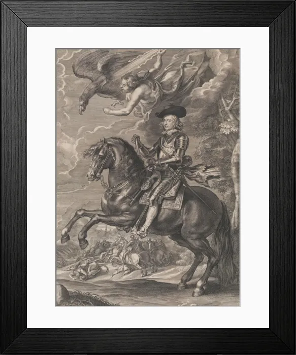 Framed Print : Portrait of Cardinal-Infante Ferdinand of Austria, on horseback, ca. 1640-53. ca. 1640-53. Creator: Paulus Pontius Framed Print : Portrait of Cardinal-Infante Ferdinand of Austria, on horseback, ca. 1640-53. ca. 1640-53. Creator: Paulus Pontius