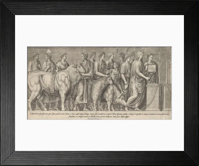 Framed Print : Pagan Sacrifice, after an Antique Bas Relief, 1553. 1553. Creator: Nicolas Beatrizet Framed Print : Pagan Sacrifice, after an Antique Bas Relief, 1553. 1553. Creator: Nicolas Beatrizet