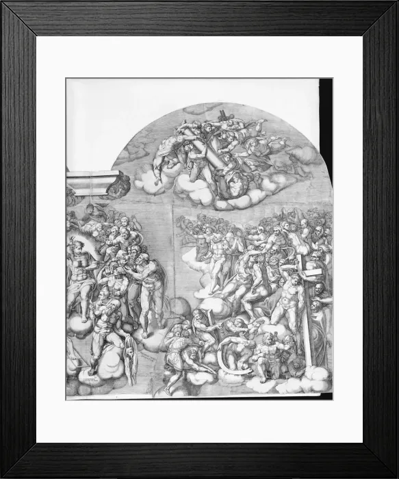 Framed Print : Michelangelos Last Judgment, 1562. 1562. Creator: Nicolas Beatrizet Framed Print : Michelangelos Last Judgment, 1562. 1562. Creator: Nicolas Beatrizet