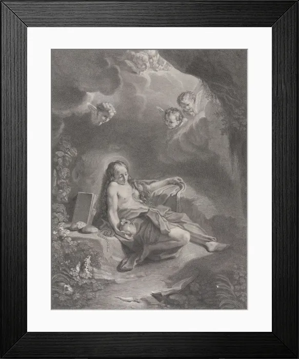 Framed Print : The Penitent Mary Magdalene, ca. 1729. Creator: Nicolas Dauphin de Beauvais