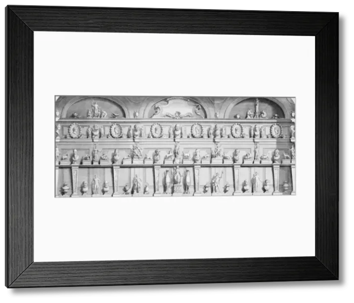 Framed Print : La Galerie de Girardon, 18th century. 18th century. Creator: Nicolas Chevalier Framed Print : La Galerie de Girardon, 18th century. 18th century. Creator: Nicolas Chevalier