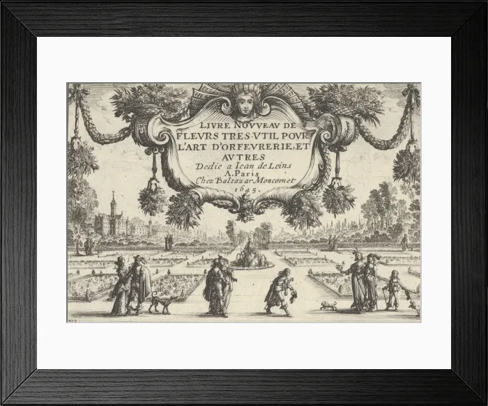 Framed Print : Title Plate, from Livre Nouveau de Fleurs Tres-Util, 1645. 1645. Creator: Nicolas Cochin Framed Print : Title Plate, from Livre Nouveau de Fleurs Tres-Util, 1645. 1645. Creator: Nicolas Cochin