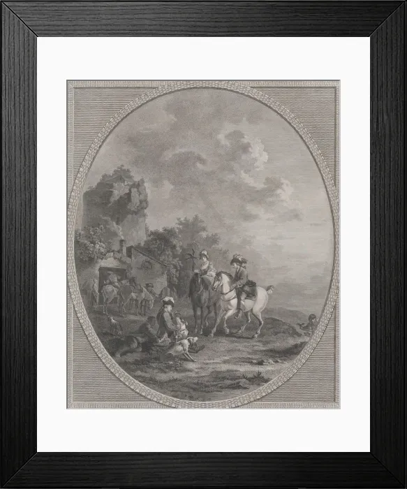Framed Print : Return from the Game Hunt, 1786. 1786. Creator: Nicolas Colibert Framed Print : Return from the Game Hunt, 1786. 1786. Creator: Nicolas Colibert