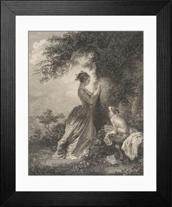 Framed Print : Le Chiffre d Amour, 18th century. 18th century. Creator: Nicolas de Launay Framed Print : Le Chiffre d Amour, 18th century. 18th century. Creator: Nicolas de Launay